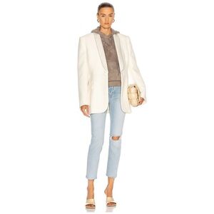 Re/Done 90's High Rise Ankle Crop Jeans Worn Light Blue